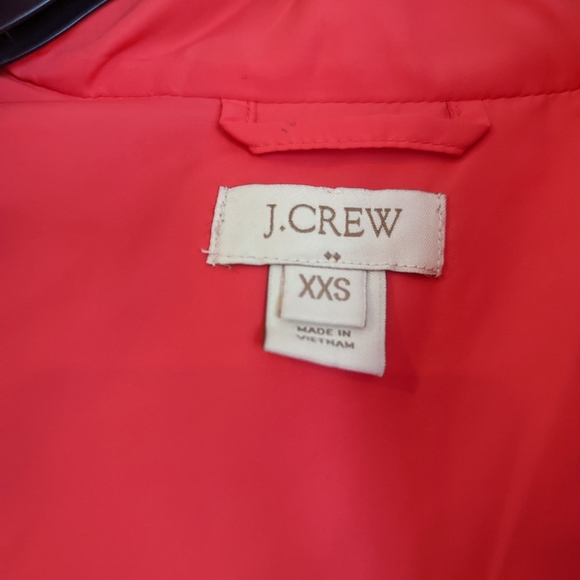 J Crew women's XXS Down Quilted Puffer Jacket Coral / Salmon - Picture 3 of 9